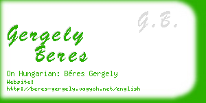 gergely beres business card